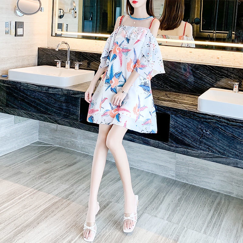 [Hàng Có Sẵn Giao Hàng Nhanh] Đầm Chiffon Xuân Hè Cao Cấp Họa Tiết Hoa Nhỏ Phong Cách Mới Cho Nữ