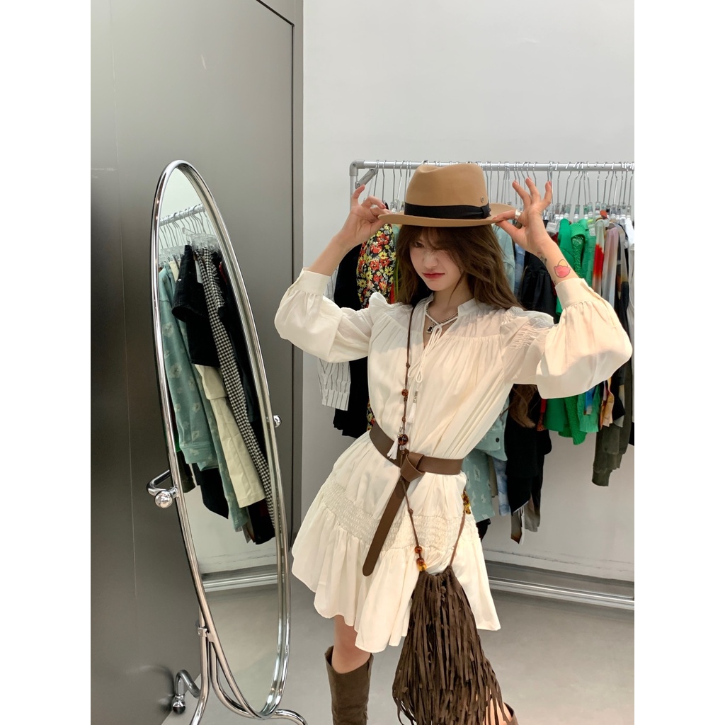 [Hàng Có Sẵn Giao Hàng Nhanh] Đầm Xếp Ly Cao Cấp Kiểu Pháp Thời Trang Xuân Hè 2023