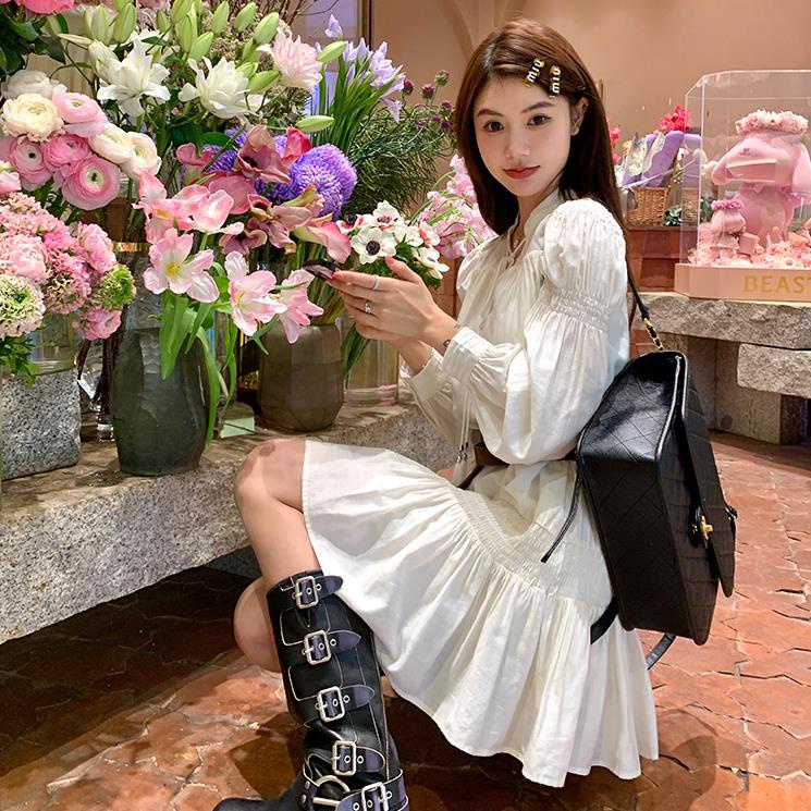 [Hàng Có Sẵn Giao Hàng Nhanh] Đầm Xếp Ly Cao Cấp Kiểu Pháp Thời Trang Xuân Hè 2023