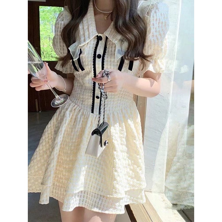 [Hàng Có Sẵn Giao Hàng Nhanh] Đầm Công Chúa Cao Cấp Tay Phồng Mềm Mại Phong Cách Pháp Mùa Hè 2023