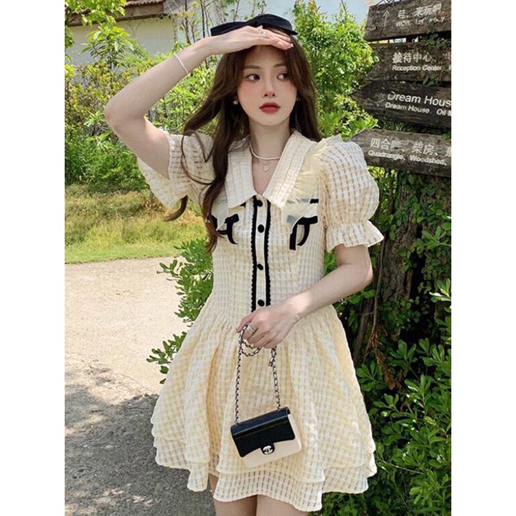 [Hàng Có Sẵn Giao Hàng Nhanh] Đầm Công Chúa Cao Cấp Tay Phồng Mềm Mại Phong Cách Pháp Mùa Hè 2023