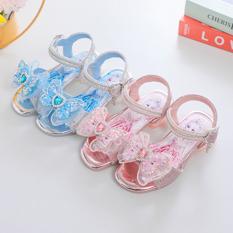 Giày Sandal Công Chúa Elsa Đế Mềm Chống Trượt Thời Trang Mùa Hè 2023 Cho Bé Gái