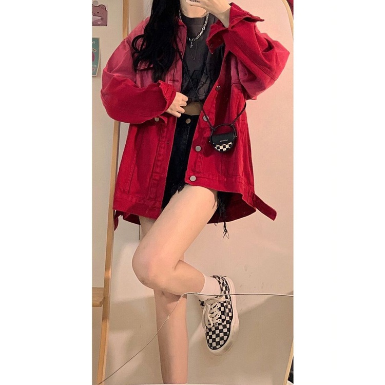 Áo Khoác Jean Phong Cách Harajuku 2023 Lo6.30 2023