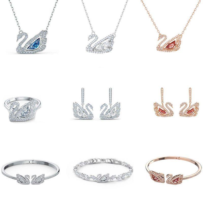 Swarovski Vòng cổ Mặt Hình Thiên Nga Đính Đá Thời Trang Cho Nữ