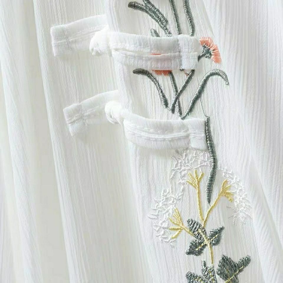 Chân Váy Voan Dài Vừa Thêu Họa Tiết Phong Cách Trung Hoa Cổ Điển 2023 LF7.28