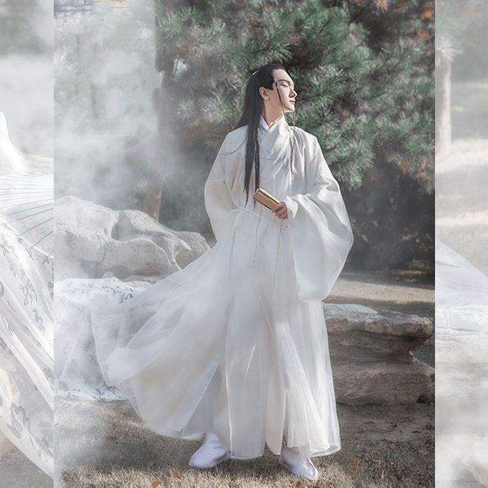 Hanfu của nam giới phong cách cổ xưa ban đầu của nam giới trang phục cổ đại tay áo lớn phong cách cổ kiếm sinh viên phong cách trung quốc hanfu cổ chéo hanfu của nam giới và phụ nữ phong cách cổ xưa ban đầu của nam giới cổ đại8.17