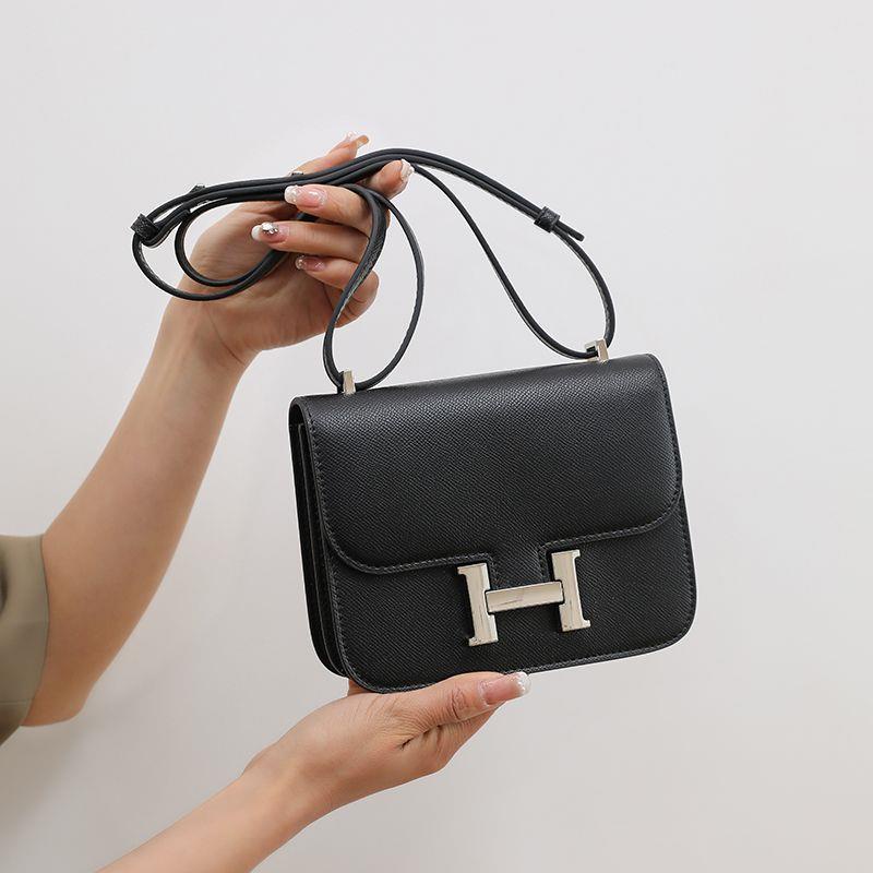 Hermes Túi Xách Đeo Vai Có Khóa Gài Chữ h Màu Bạc Thời Trang 2023 Sang Trọng Cho Nữ