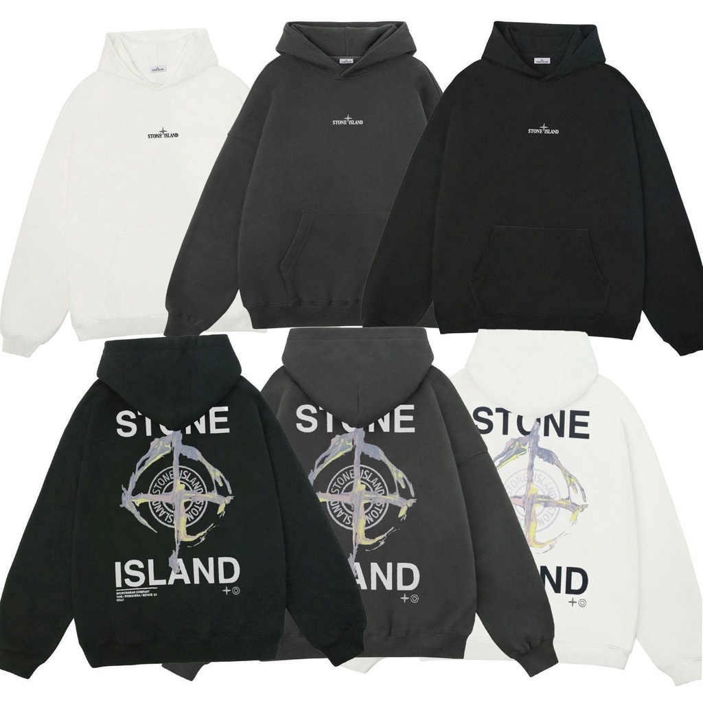 Stone island Áo Hoodie Chất Liệu cotton Thời Trang Thu Đông 2023 Cho Cặp Đôi
