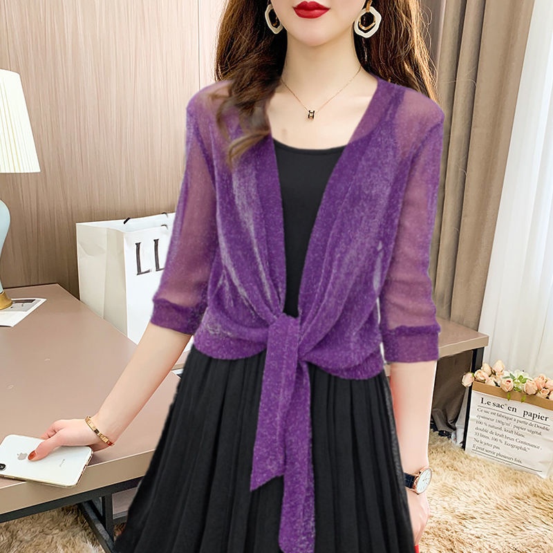 Áo Khoác cardigan Phối Ren Lưới Dáng Ngắn Cỡ Lớn Thời Trang 2023 Cho Nữ