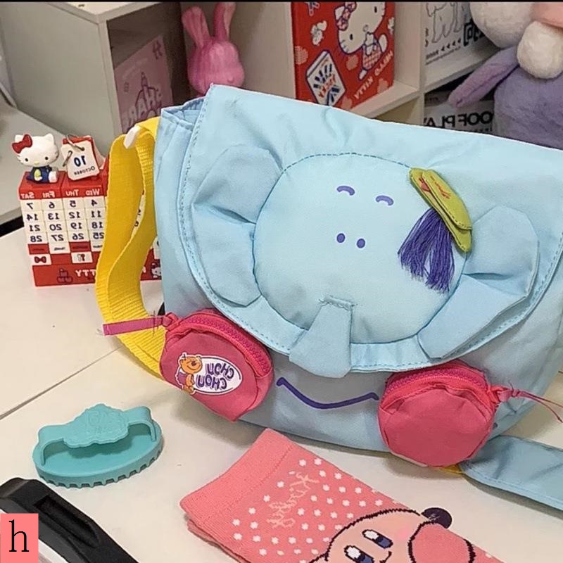 Túi Đeo Chéo Hình Voi Hoạt Hình Dễ Thương Cho Bé Gái