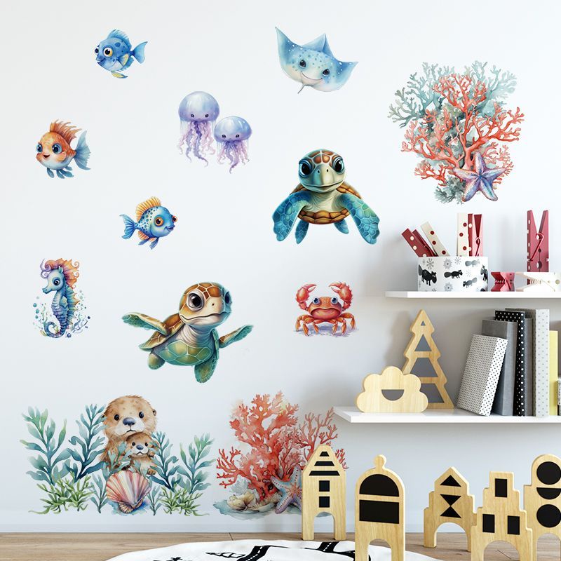 Sticker Dán Tường Họa Tiết Thỏ Dễ Thương Bắt Mắt Sành Điệu