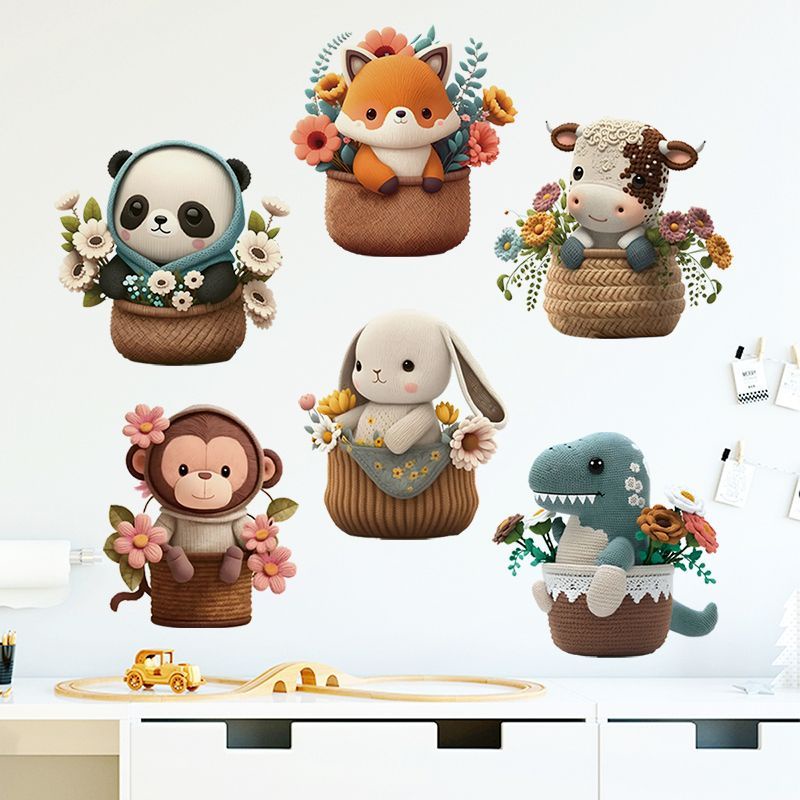 Sticker Dán Tường Họa Tiết Thỏ Dễ Thương Bắt Mắt Sành Điệu