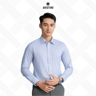  Áo sơ mi nam dài tay ARISTINO họa tiết kẻ tinh tế dáng ôm vừa vặn - ALS22803 