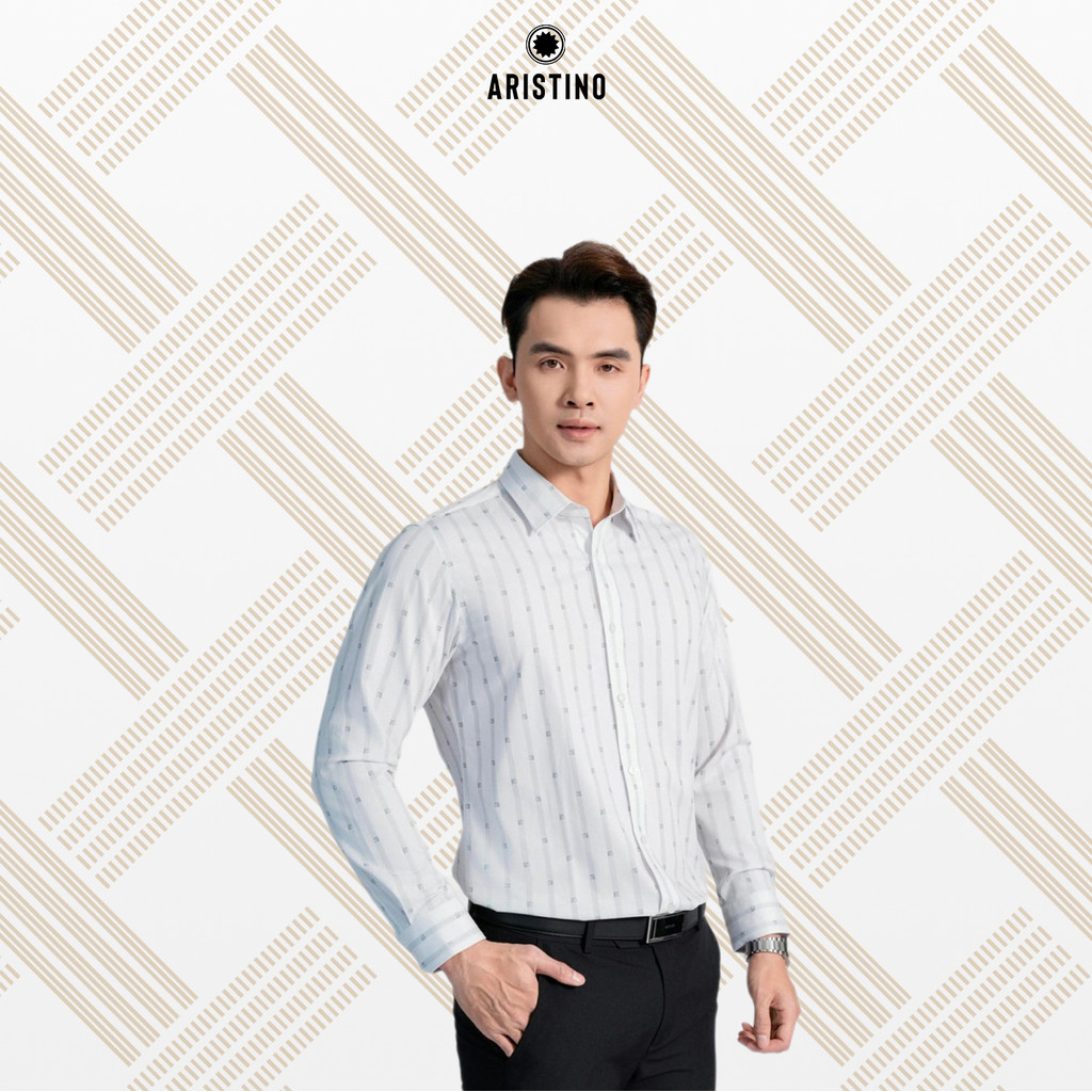 Áo Sơ Mi Nam Dài Tay Hoạ Tiết Chấm Bi Aristino Dáng Regular Fit ALS1970Z