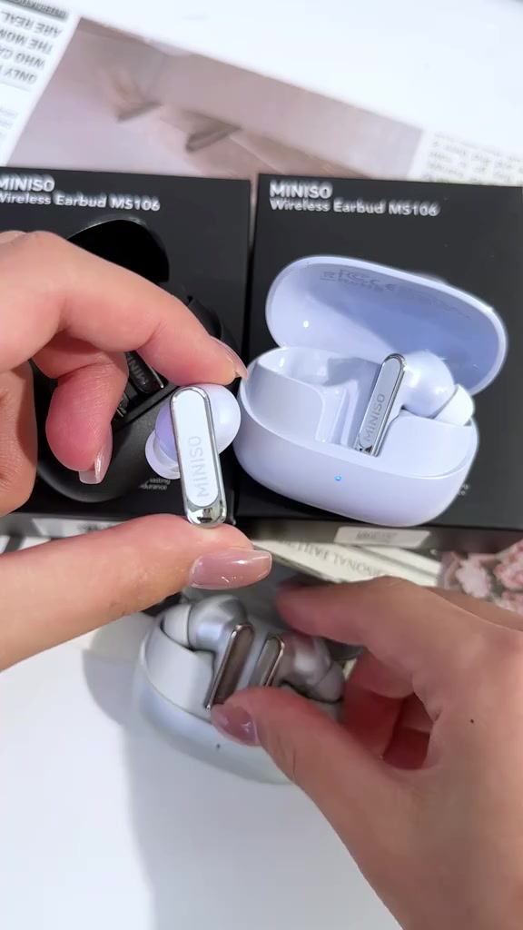 Tai nghe Bluetooth MINISO MS106 – Không dâyTWS, Thời gian chơi 55h, Khử tiếng ồn, Hệ thống IPX5, 6 Mic, Chế độ chơi game (Độ trễ 58ms) | BigBuy360 - bigbuy360.vn