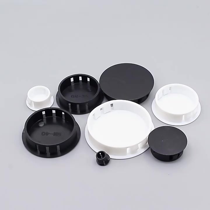 Phích cắm lỗ gắn vào 5mm-60mm, Vỏ Nylon tròn rỗng, Nút chặn niêm phong ống nhựa, Nắp cuối PVC màu đen trắng xám, Tấm bảo vệ ống chống bụi chống nước Grommet | BigBuy360 - bigbuy360.vn