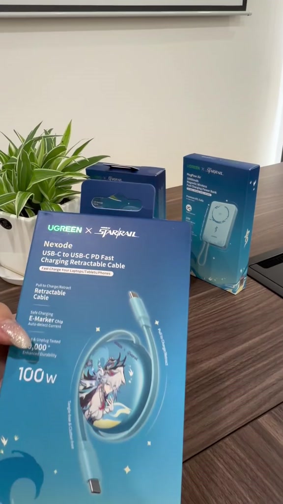 UGREEN Cáp dữ liệu sạc có thể thu vào Phiên Bản Honkai: Star Rail 100W USB-C sang USB-C Hỗ trợ cáp sạc nhanh Samsung 45W cho iPhone 17 Pro Max | BigBuy360 - bigbuy360.vn