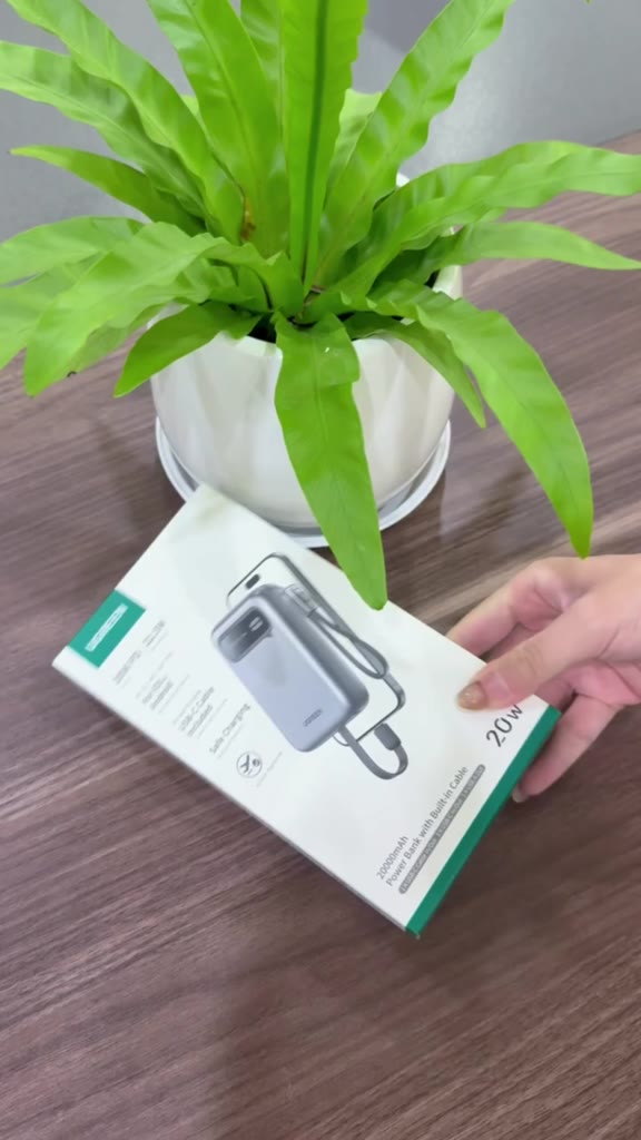 【With 2 Cáp USB-C】Cục sạc dự phòng UGREEN 20.000mAh PD 22.5W 20W, tích hợp 2 cáp USB-C, hỗ trợ sạc nhanh, màn hình hiển thị kỹ thuật số, phù hợp cho điện thoại. | BigBuy360 - bigbuy360.vn