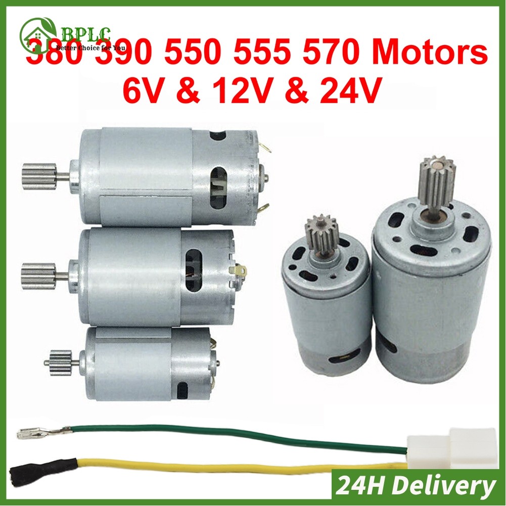 【BPLC】Động cơ cho xe điện trẻ em 550 RS390 RS380 6V DL555 10 răng