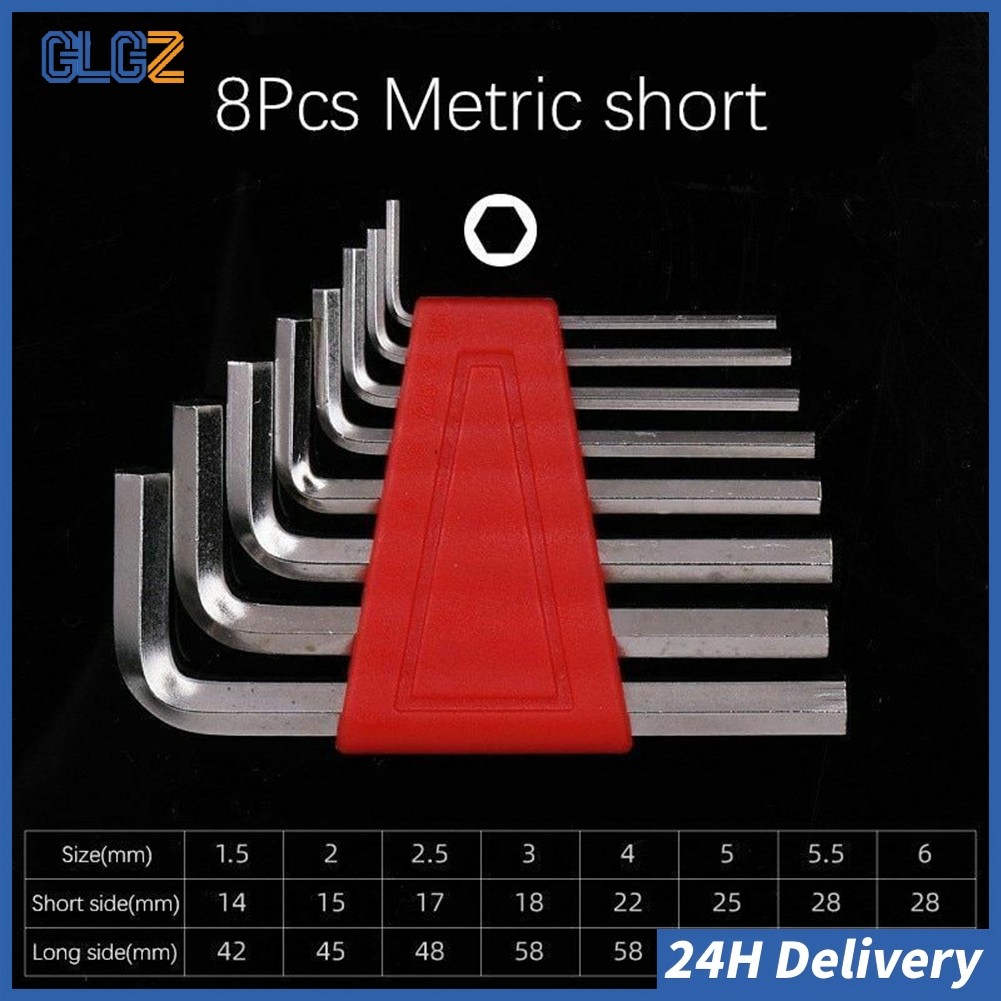 【Fast Ship】5 / 8 / 11 Cờ lê lục giác Cờ lê số liệu Cờ lê Inch Cờ lê L Kích thước Cờ lê Bộ chìa khóa 