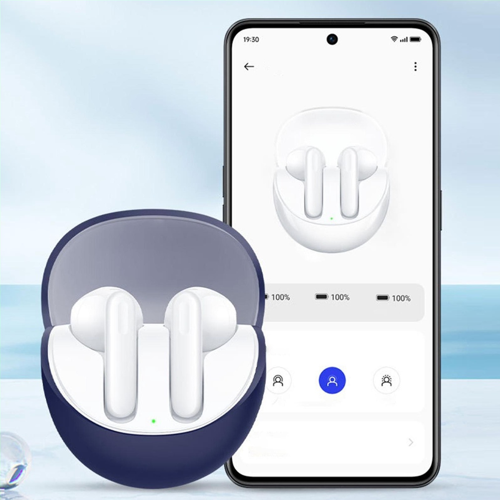 Vỏ Silicone Mềm Bảo Vệ Hộp Sạc Tai Nghe Không Dây Kèm Dây Đeo Cho Oppo Enco Air 3