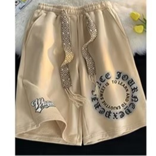 Quần Short In Họa Tiết Đơn Giản Phong Cách Hàn Quốc Thời Trang Mùa Hè Cho Nam