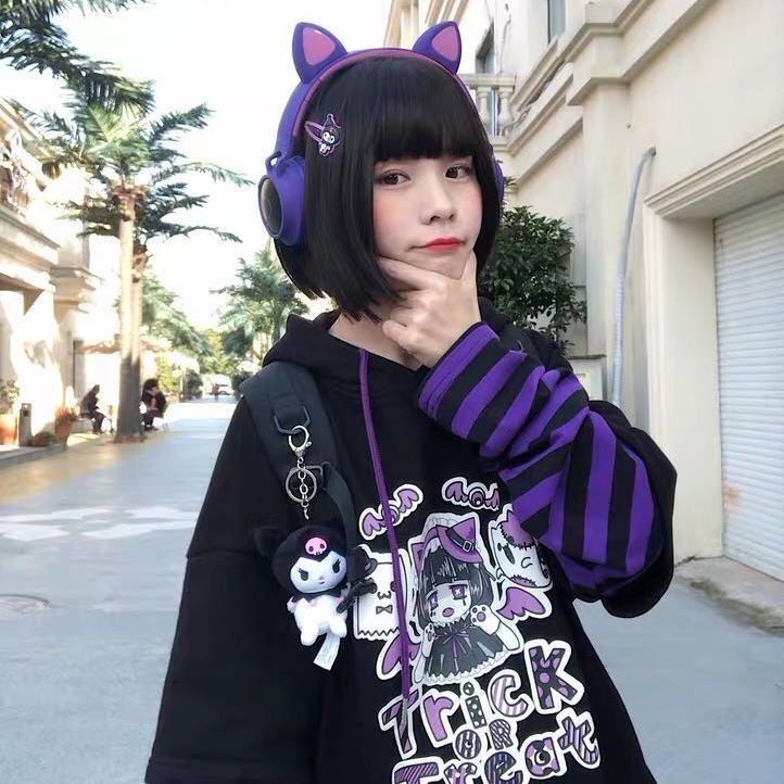 Y2k Áo Hoodie Giả Hai Lớp Lót Lông Cừu Kẻ Sọc Dáng Rộng Phong Cách Nhật Bản Dễ Thương Ngọt Ngào Mùa Thu Đông Dành Cho Bạn