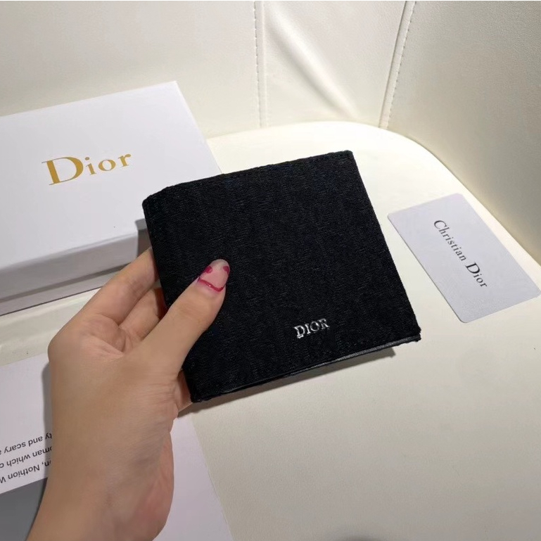 DIOR Ví Dior021 Dáng Ngắn Có Kẹp Dạng Ví Thời Trang Cho Nam Và Nữ Dior021