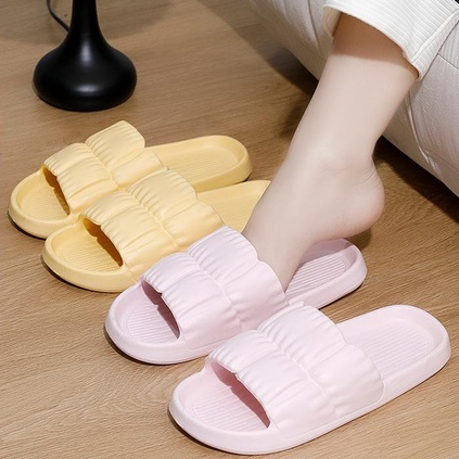 Dép Đi Trong Nhà Tắm Bằng EVA Xếp Ly Chống Mùi Chống Trượt Không Gây Tiếng Ồn Dành Cho Cặp Đôi Nam Nữ Mới