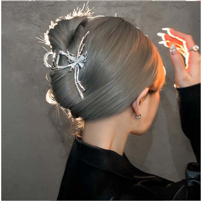 Kẹp Tóc Đính Đá Mắt Mèo / Bướm / Bướm Đa Năng Thời Trang Hàn Quốc Cao Cấp Cho Nữ