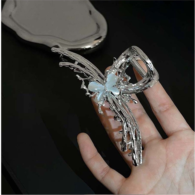 Kẹp Tóc Đính Đá Mắt Mèo / Bướm / Bướm Đa Năng Thời Trang Hàn Quốc Cao Cấp Cho Nữ