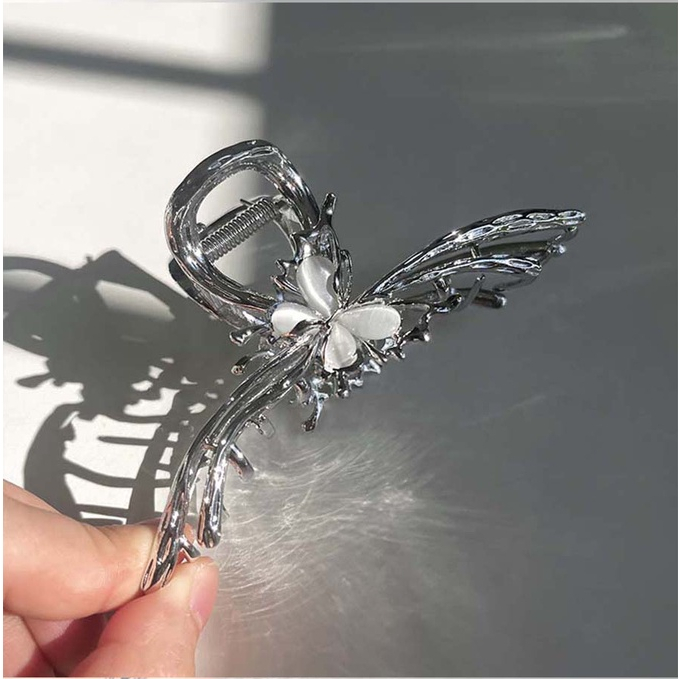 Kẹp Tóc Đính Đá Mắt Mèo / Bướm / Bướm Đa Năng Thời Trang Hàn Quốc Cao Cấp Cho Nữ