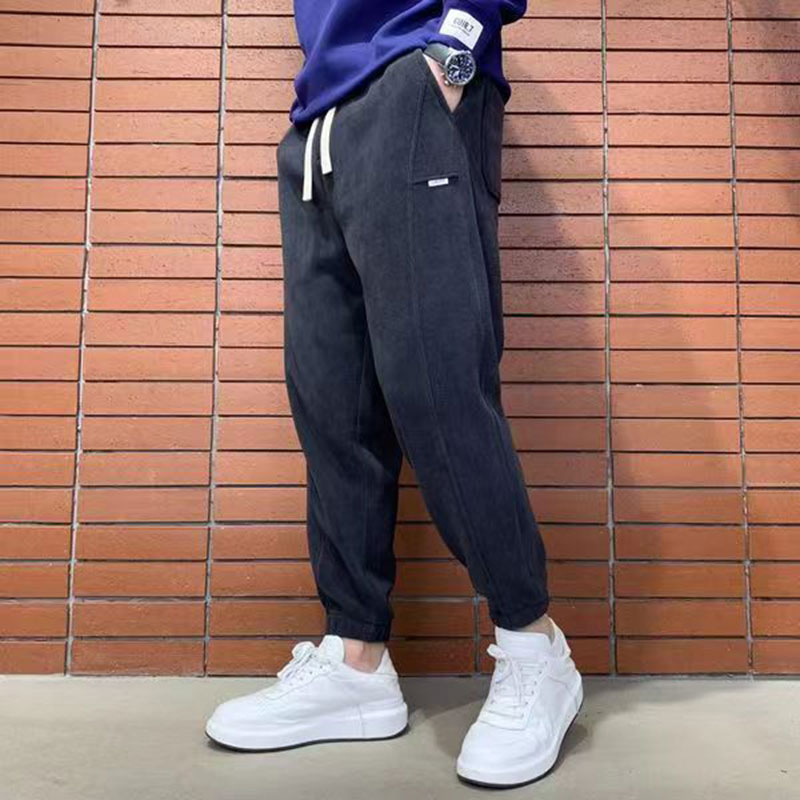 Quần Dài Thể Thao Màu Trơn Dây Rút Thời Trang Hàn Quốc Cho Nam