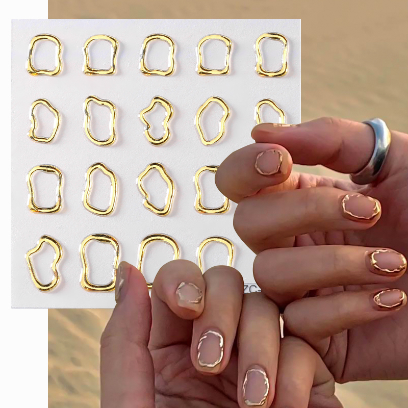 UR SUGAR Miếng Dán Trang Trí Móng Tay 5D Họa Tiết Kẻ Sọc / Hình Học Độc Đáo