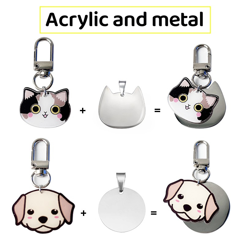 Thẻ Tên Đeo Cổ Cho Thú Cưng Hình Tròn 3cm 3cm Bằng Acrylic