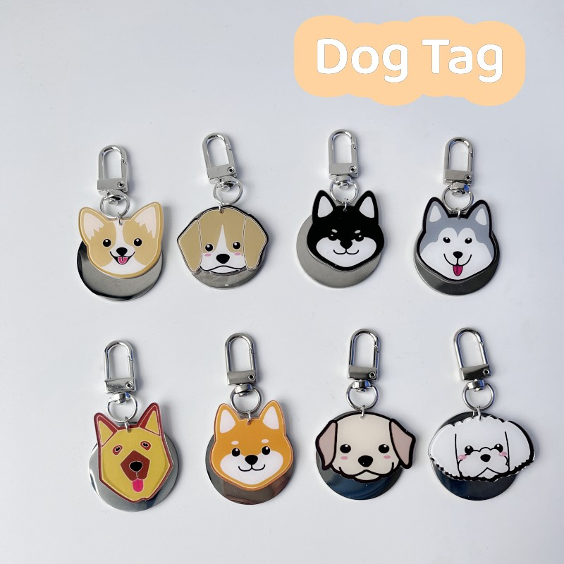 Thẻ Tên Đeo Cổ Cho Thú Cưng Hình Tròn 3cm 3cm Bằng Acrylic