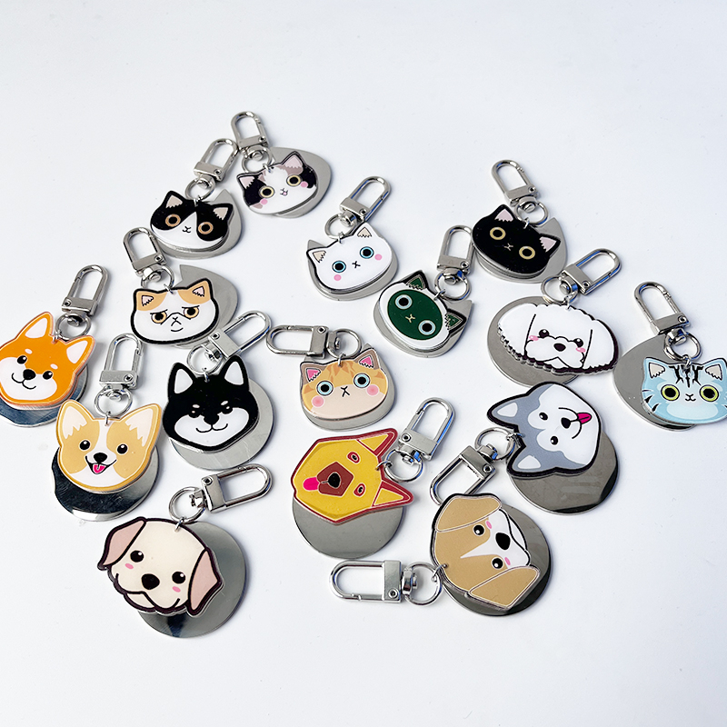 Thẻ Tên Đeo Cổ Cho Thú Cưng Hình Tròn 3cm 3cm Bằng Acrylic