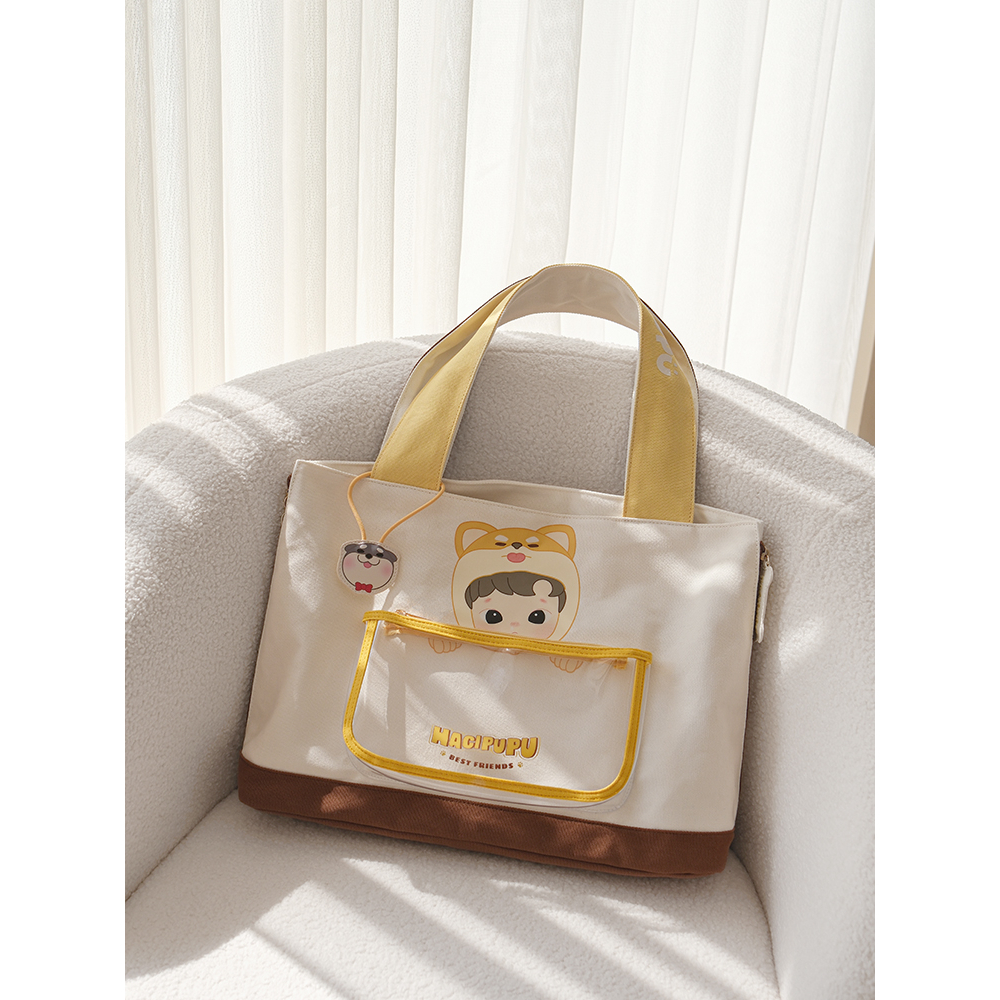 POP MART HACIPUPU The Growth Diary Series-Canvas bag Túi vải canvas POP MART HACIPUPU dòng nhật ký tăng trưởng
