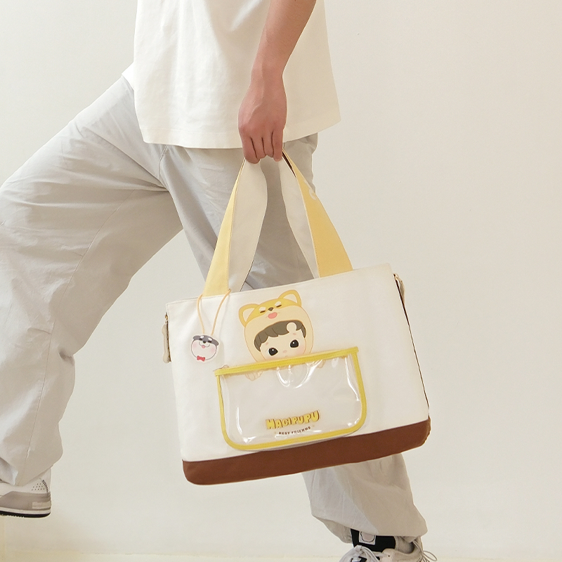 POP MART HACIPUPU The Growth Diary Series-Canvas bag Túi vải canvas POP MART HACIPUPU dòng nhật ký tăng trưởng