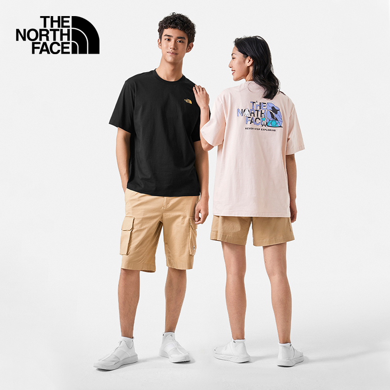 Áo Thun Tay Lỡ Cổ Tròn In Chữ The North Face Thời Trang Cho Cặp Đôi 7QP5 7QP5