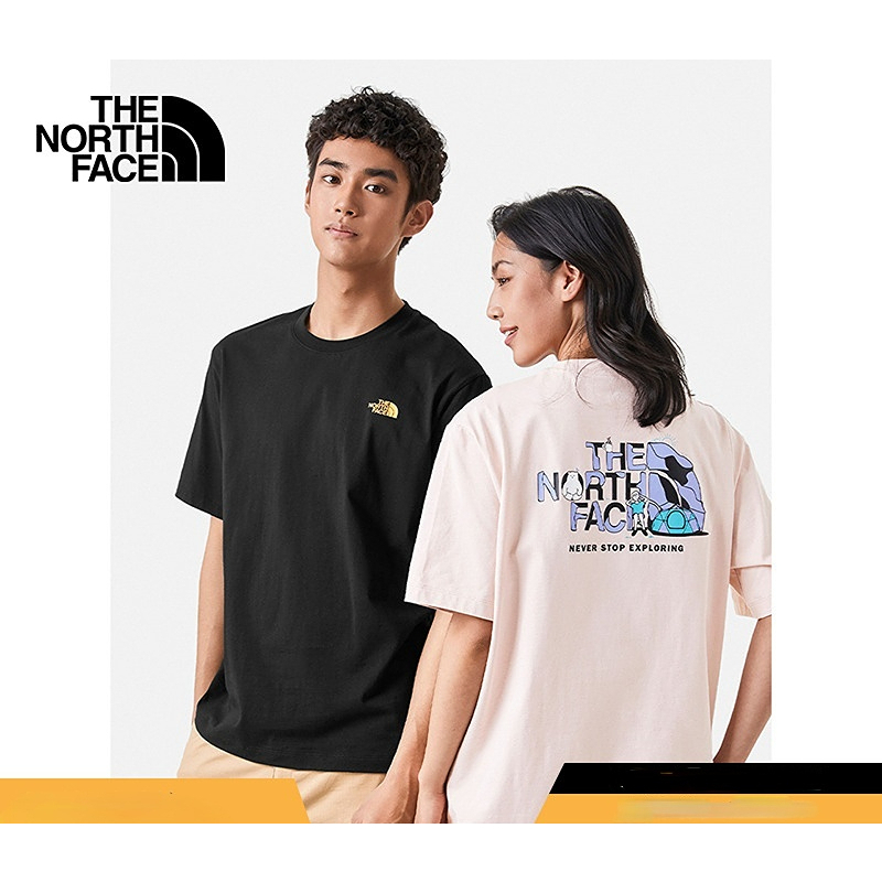 Áo Thun Tay Lỡ Cổ Tròn In Chữ The North Face Thời Trang Cho Cặp Đôi 7QP5 7QP5