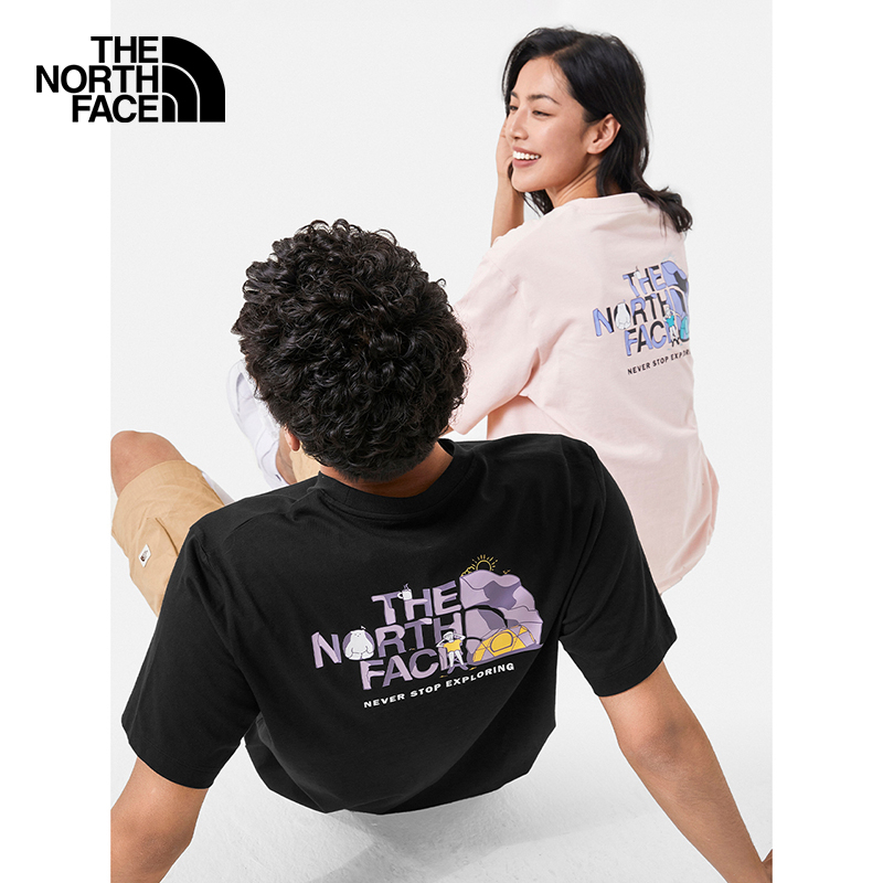 Áo Thun Tay Lỡ Cổ Tròn In Chữ The North Face Thời Trang Cho Cặp Đôi 7QP5 7QP5