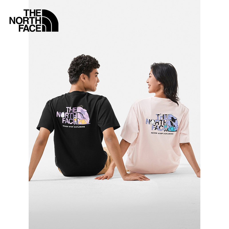 Áo Thun Tay Lỡ Cổ Tròn In Chữ The North Face Thời Trang Cho Cặp Đôi 7QP5 7QP5