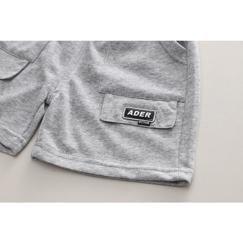 Set Áo Thun Tay Ngắn Cổ Tròn In Hình Đại Bàng Hoạt Hình + Quần Short Cotton Thời Trang Mùa Hè Cho Bé Kích Thước 80-120cm