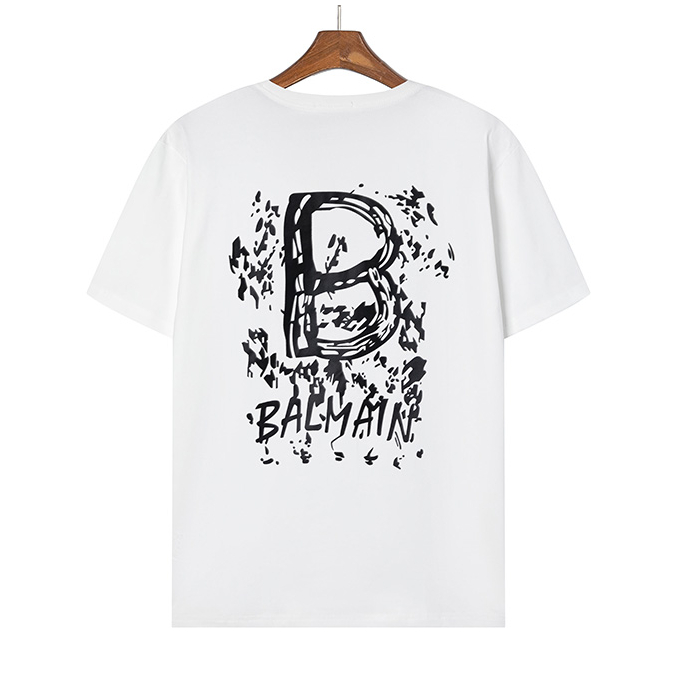 Áo Thun Tay Ngắn Cổ Tròn Chất Liệu cotton In Họa Tiết Balmai Thời Trang Cho Nam Và Nữ