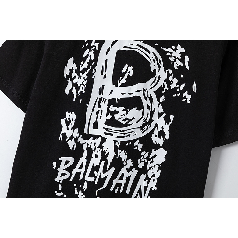 Áo Thun Tay Ngắn Cổ Tròn Chất Liệu cotton In Họa Tiết Balmai Thời Trang Cho Nam Và Nữ