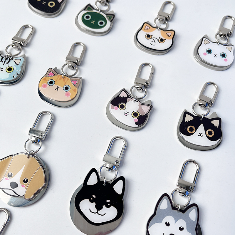 Thẻ Tên Đeo Cổ Cho Thú Cưng Hình Tròn 3cm 3cm Bằng Acrylic