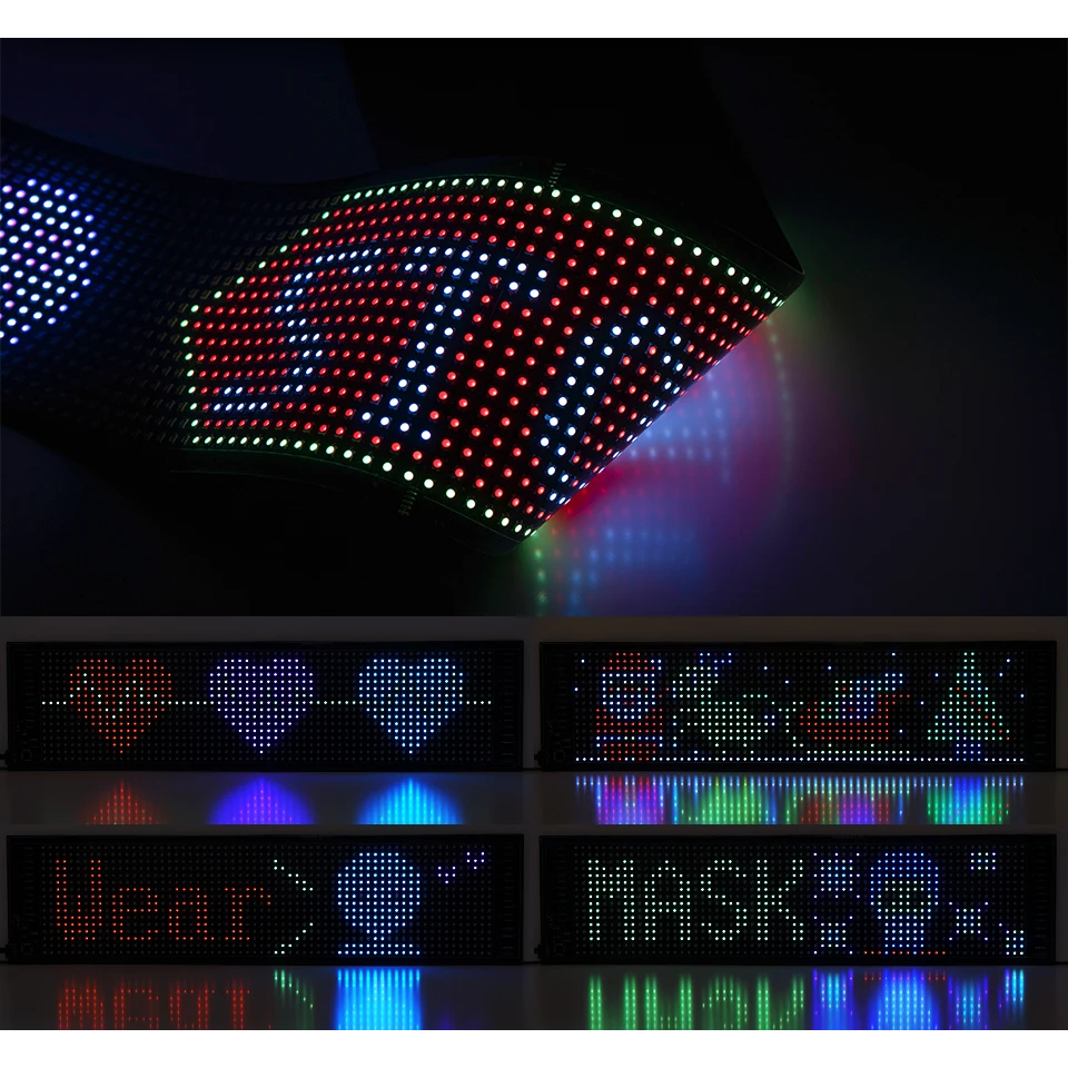 Màn Hình LED RGB Mềm Mại Linh Hoạt Màn Hình LED Hiển Thị Màu Sắc Cho Xe Hơi