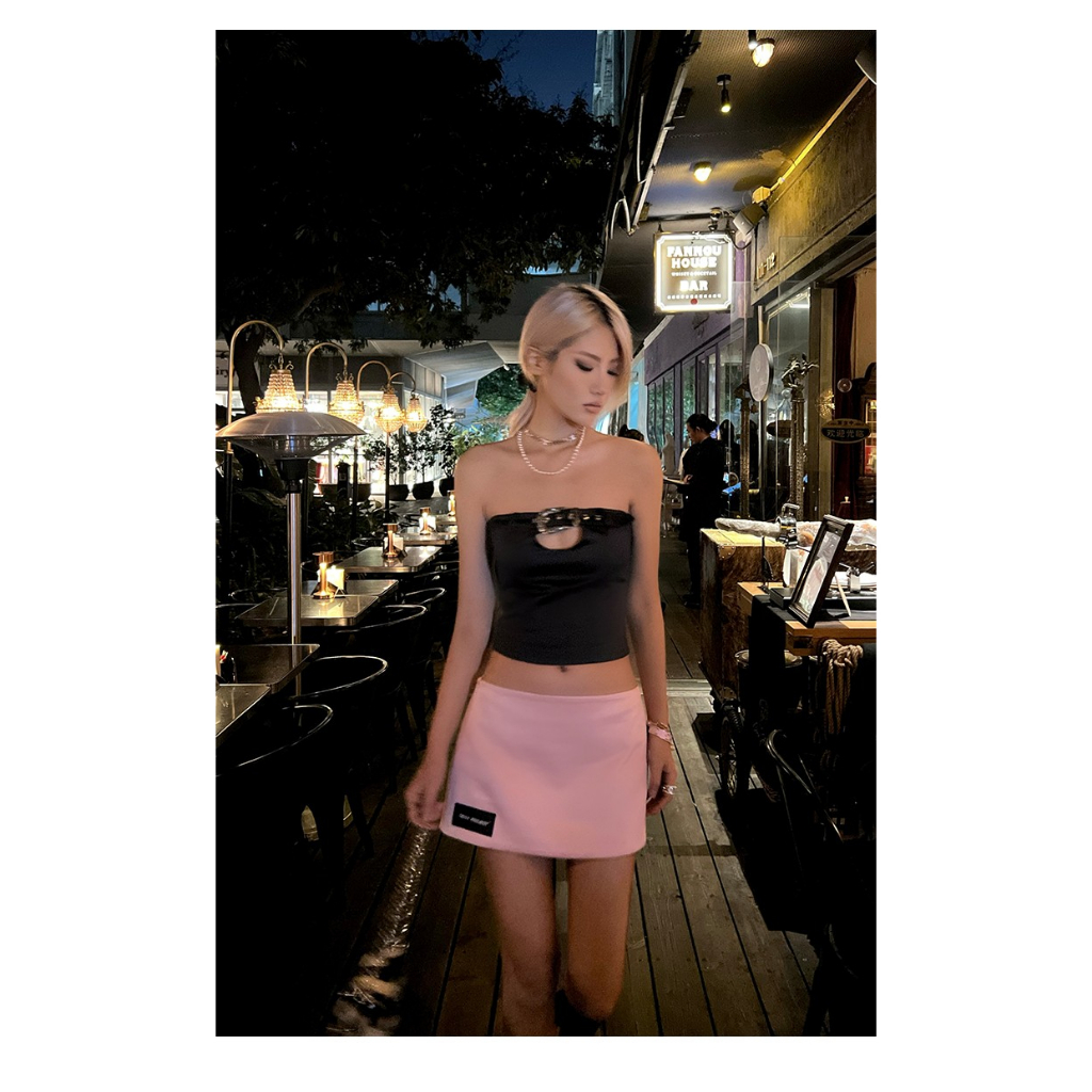 Áo Ống Rỗng Một Bên Vai Tạo Dáng Eo Hẹp Quyến Rũ Cho Nữ