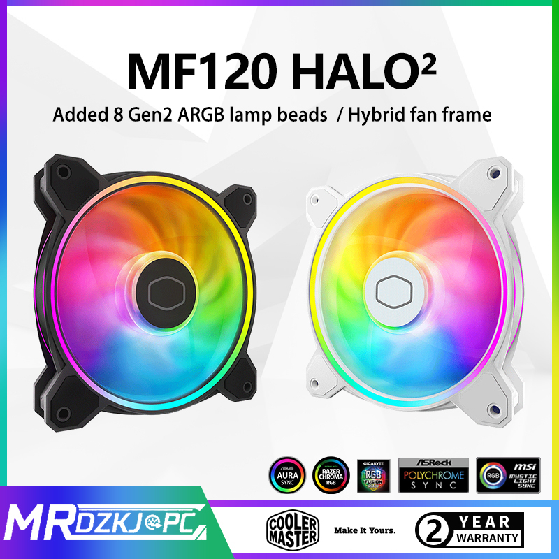 COOLER MASTER Quạt Tản Nhiệt Master MF120 HALO V2 ARGB MF140 HALO II CPU 120mm 5V 3PIN Đèn LED RGB 4PIN
